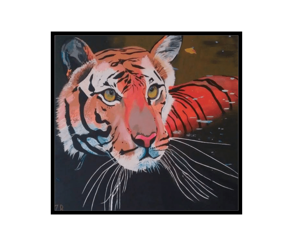 Tiger painting - how all my l credentials help me to teach my students Tiger painting - how all my l credentials help me to teach my students